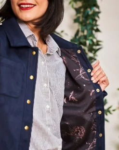 Minuit sur Terre Vestes & Manteaux<Camille Bleu Minuit