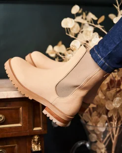 Minuit sur Terre Bottines Plates<Chelsea Latte