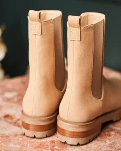 Minuit sur Terre Bottines Plates<Chelsea Latte