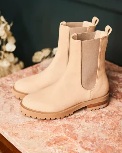 Minuit sur Terre Bottines Plates<Chelsea Latte