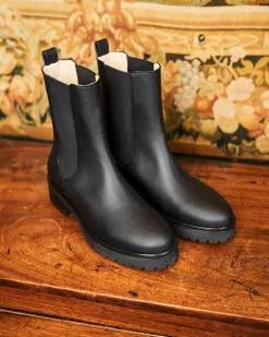 Minuit sur Terre Bottines Plates<Chelsea Noir