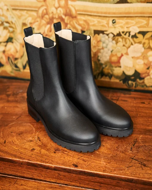 Minuit sur Terre Bottines Plates<Chelsea Noir