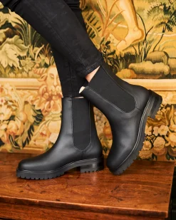 Minuit sur Terre Bottines Plates<Chelsea Noir