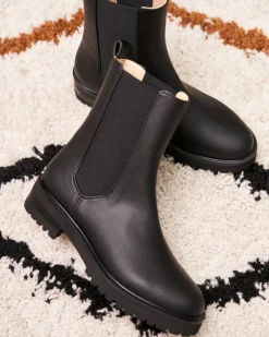 Minuit sur Terre Bottines Plates<Chelsea Noir