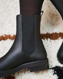 Minuit sur Terre Bottines Plates<Chelsea Noir