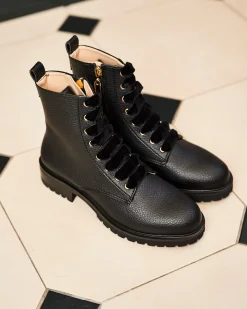 Minuit sur Terre Bottines Plates<Eclipse Noir