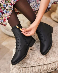 Minuit sur Terre Bottines Plates<Espion Noir