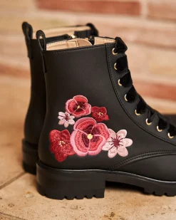 Minuit sur Terre Bottines Plates<Fantaisie Noir
