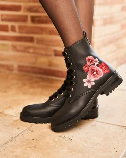 Minuit sur Terre Bottines Plates<Fantaisie Noir