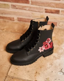Minuit sur Terre Bottines Plates<Fantaisie Noir