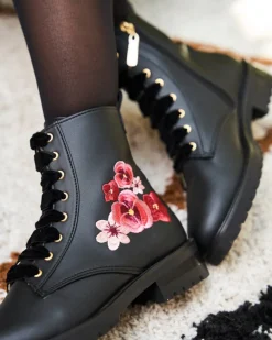 Minuit sur Terre Bottines Plates<Fantaisie Noir