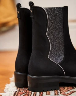 Minuit sur Terre Bottines Plates<Fugace Noir
