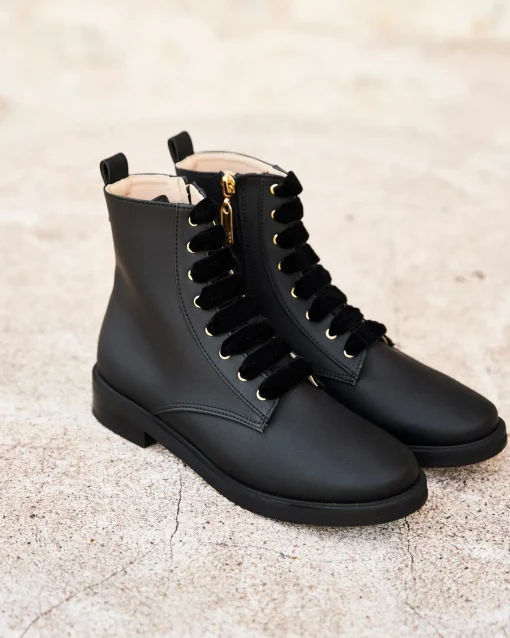 Minuit sur Terre Bottines Plates<Galaxie Noir