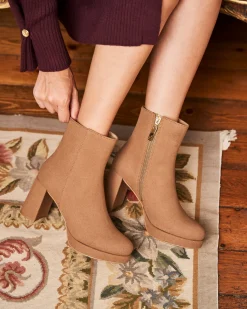 Minuit sur Terre Bottines À Talons<Indice Moka