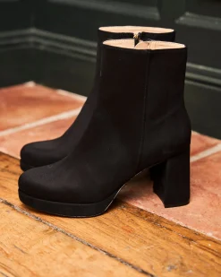 Minuit sur Terre Bottines À Talons<Indice Noir