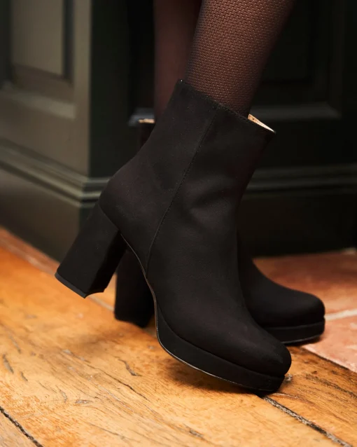 Minuit sur Terre Bottines À Talons<Indice Noir