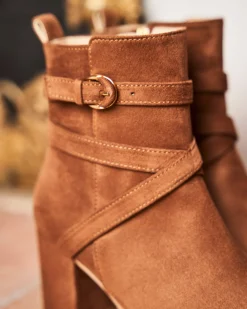 Minuit sur Terre Bottines À Talons<Intrigue Noisette