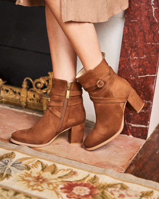 Minuit sur Terre Bottines À Talons<Intrigue Noisette