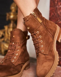 Minuit sur Terre Bottines Plates<Jupiter Noisette