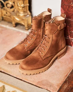 Minuit sur Terre Bottines Plates<Jupiter Noisette