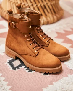 Minuit sur Terre Bottines Plates<Jupiter Noisette