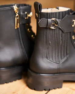Minuit sur Terre Bottines Plates<Newcastle Noir