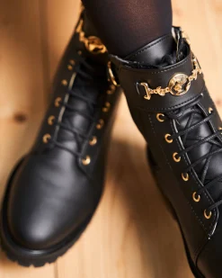 Minuit sur Terre Bottines Plates<Newcastle Noir