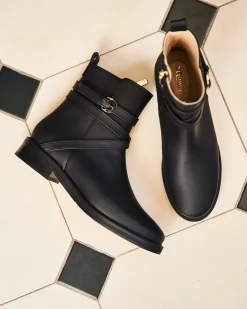 Minuit sur Terre Bottines Plates<Ombre Noir