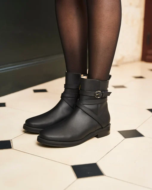 Minuit sur Terre Bottines Plates<Ombre Noir
