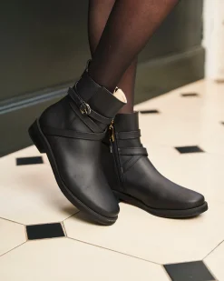 Minuit sur Terre Bottines Plates<Ombre Noir