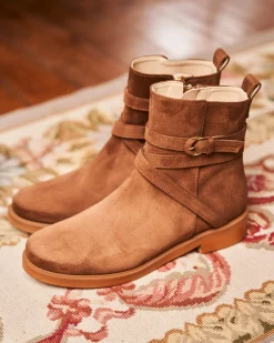 Minuit sur Terre Bottines Plates<Ombre Noisette