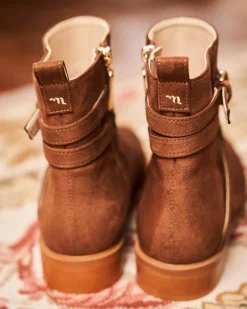 Minuit sur Terre Bottines Plates<Ombre Noisette