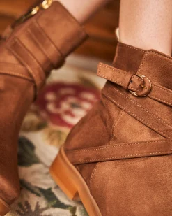 Minuit sur Terre Bottines Plates<Ombre Noisette