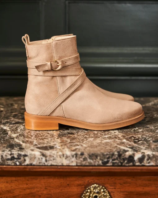 Minuit sur Terre Bottines Plates<Ombre Sable