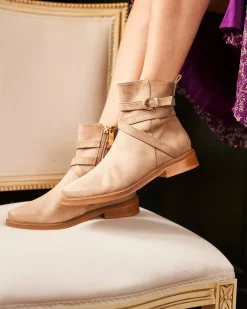 Minuit sur Terre Bottines Plates<Ombre Sable