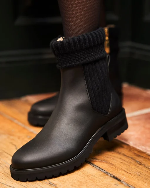 Minuit sur Terre Bottines Plates<Oracle Noir