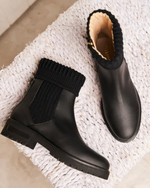 Minuit sur Terre Bottines Plates<Oracle Noir
