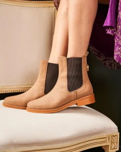 Minuit sur Terre Bottines Plates<Secret Moka