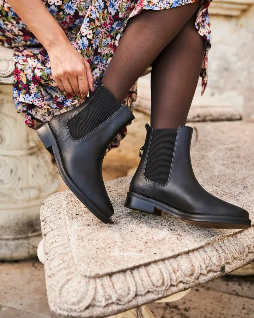 Minuit sur Terre Bottines Plates<Secret Noir