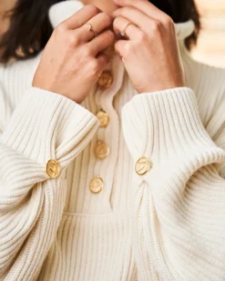 Minuit sur Terre Pulls & Gilets<Shetland Écru