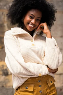 Minuit sur Terre Pulls & Gilets<Shetland Écru