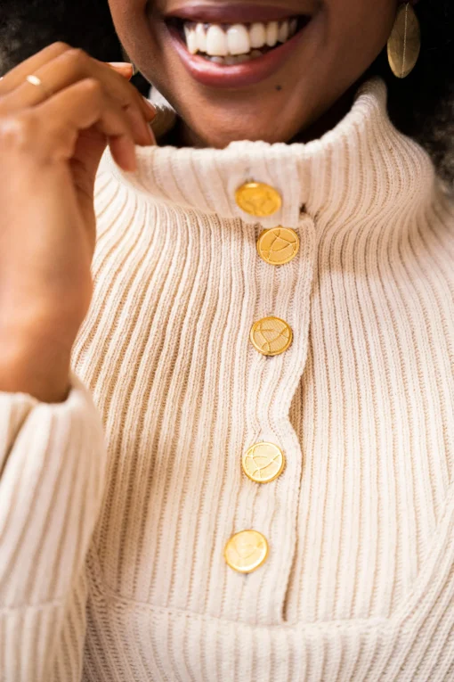 Minuit sur Terre Pulls & Gilets<Shetland Écru
