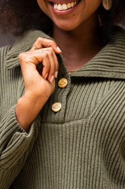 Minuit sur Terre Pulls & Gilets<Shetland Kaki