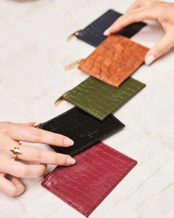 Minuit sur Terre Portefeuilles<Vivace Kaki Croco